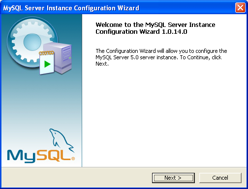 MySQL Server Instance Configuration Wizard